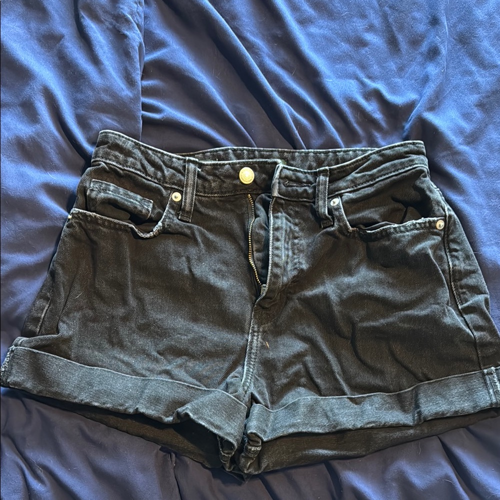 Black Denim Women's Shorts